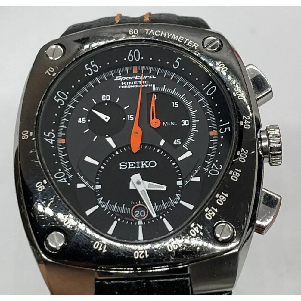 Seiko Sportura Chronograph SNL021 Alien 7L22-0AD0 Watch Needs new capacitor